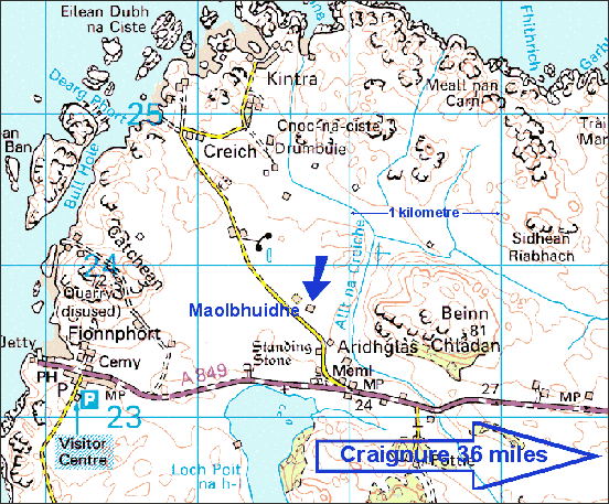 OS map for Maolbhuidhe